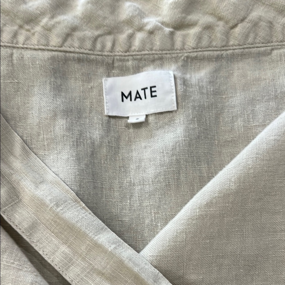 Mate the Label Natural Linen Wrap Skirt - Size Small